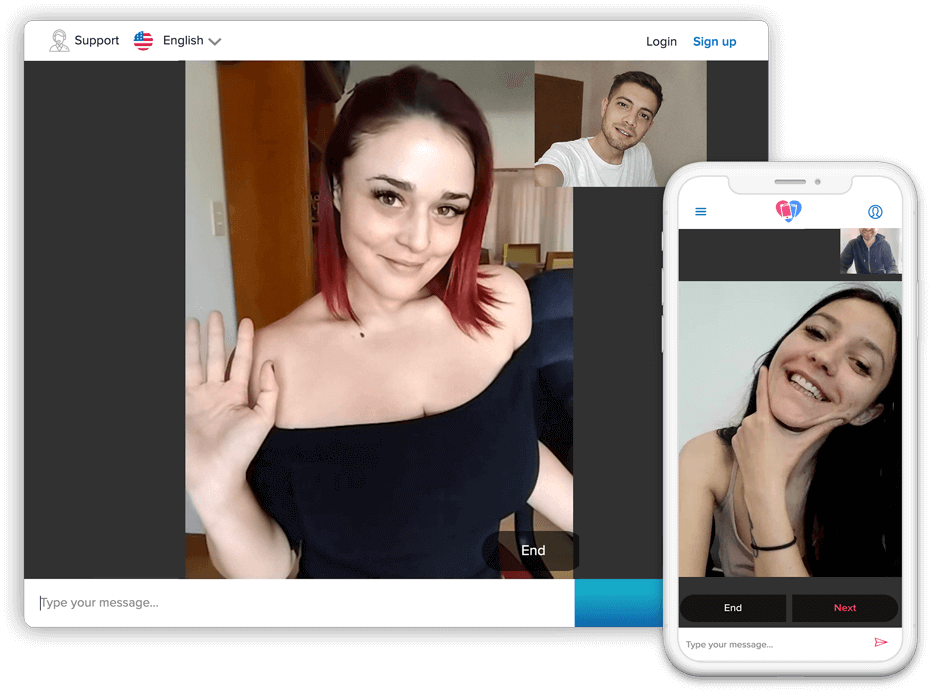 InstaCams private random video chat preview on desktop and mobile